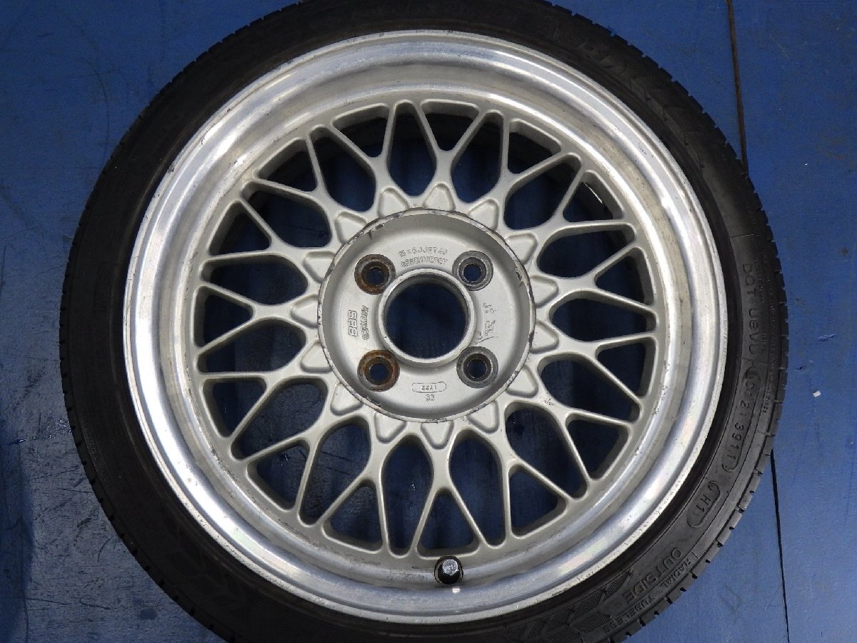 BBS 15インチ アルミ 4本 15-6J +40 100-4H 165/45R15 ナンカン NANKANG AS-1 2011年 【個人宅直配不可】_画像2