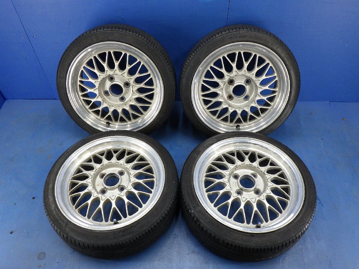 BBS 15インチ アルミ 4本 15-6J +40 100-4H 165/45R15 ナンカン NANKANG AS-1 2011年 【個人宅直配不可】_画像1