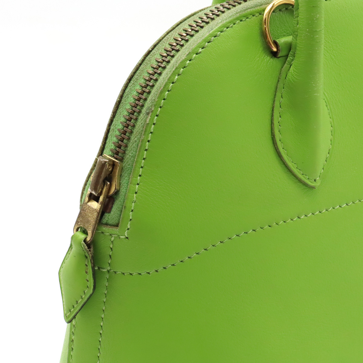 HERMES Hermes Bolide 27 ручная сумочка 2WAY сумка на плечо кожа зеленый Gold металлические принадлежности 