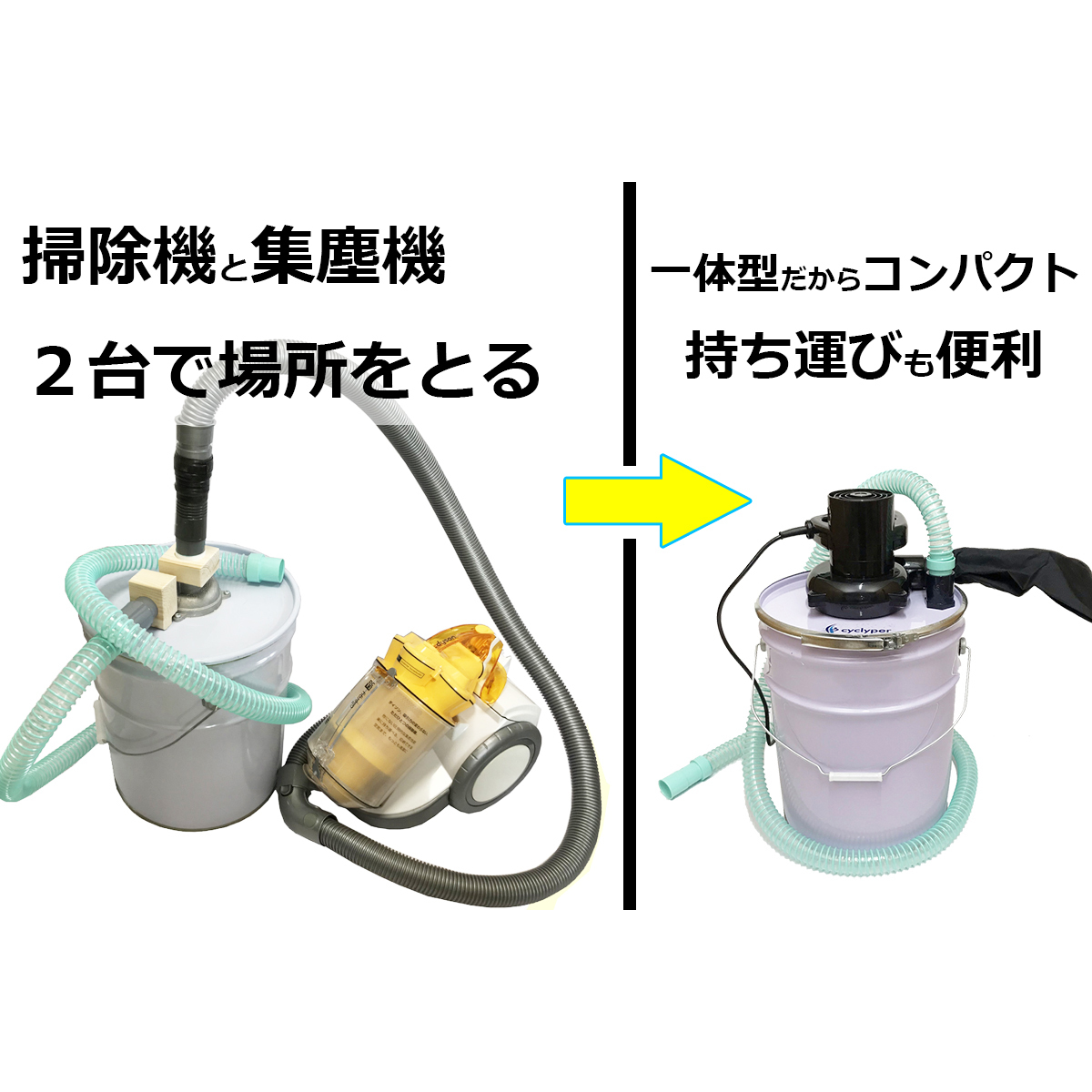 モーター付き サイクリーパー 強化ペール缶モデル｜サイクロン集塵機_画像7