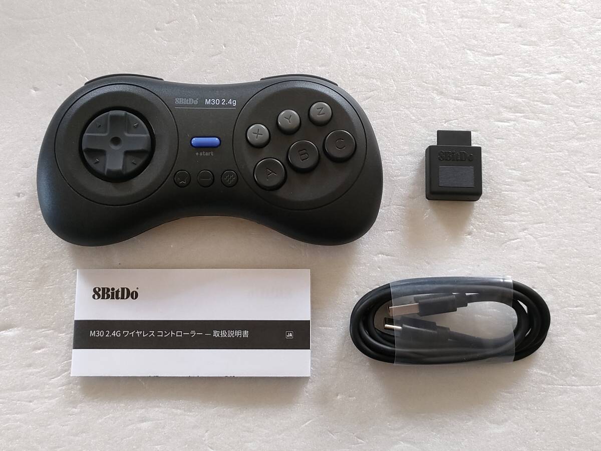 訳アリ品 ジャンク扱い 8BitDo M30 2.4G for SEGA Genesis & Mega Drive ワイヤレス ゲームコントローラー ※一部検品不可_画像3