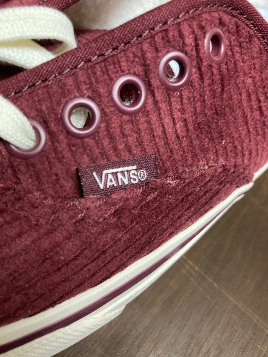 26.5 新品 VANS Authentic SF  オーセンティック ヴァンズ　コーデュロイ　バーガンディー