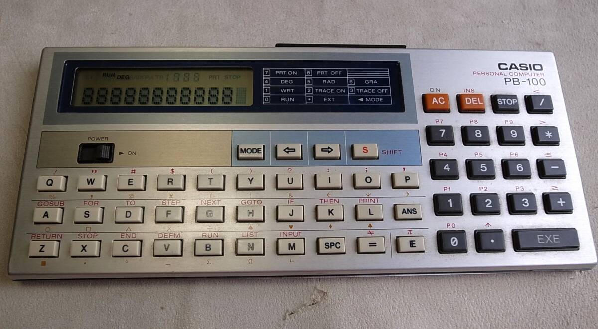 *CASIO*PB-100*OR-1(1K Byte RAM) * liquid crystal display no problem * four . count only check * battery replaced *