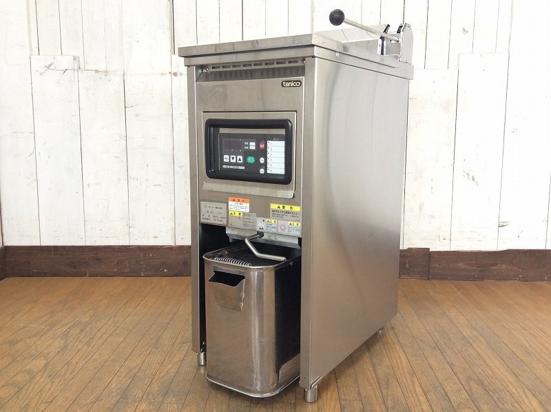 【2017年製/タニコー/業務用電気フライヤー/1槽式/13L/TEFL-35N/3相200V/50Hz60Hz】厨房飲食模擬店屋台揚物天ぷら唐揚ポテトカツフライ
