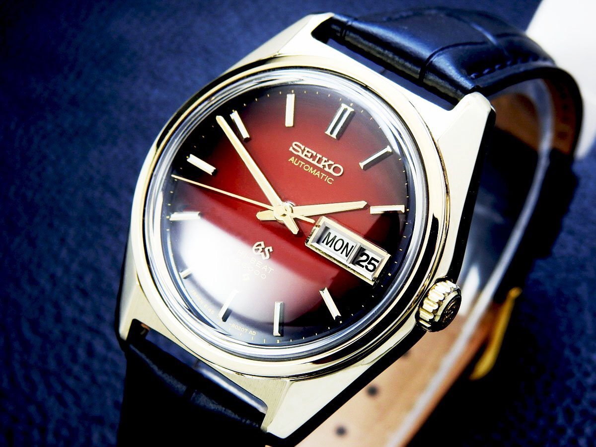 GRAND SEIKO グランド セイコー HI-BEAT 36000 6146-8000 CAP GOLD/Steel Wine dial メンズ 自動巻き(極美品、OH済み ) / 36mmの画像2