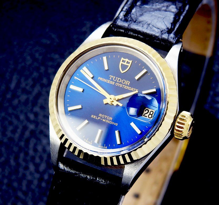 チュードル プリンセスオイスターデイトTUDOR PRINCESS OYSTERDATER 7602 YG/Steel レディース自動巻き ( 美品、OH済み ) / 24mm_画像1