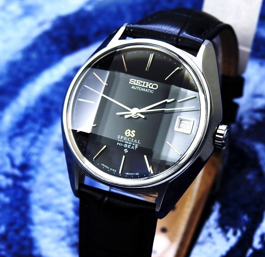 GRAND SEIKO SPECIAL 6155-8000 グランド セイコー Steel Black Dial Cut Glass メンズ 自動巻き(美品、OH済み ) / 35mm_画像3