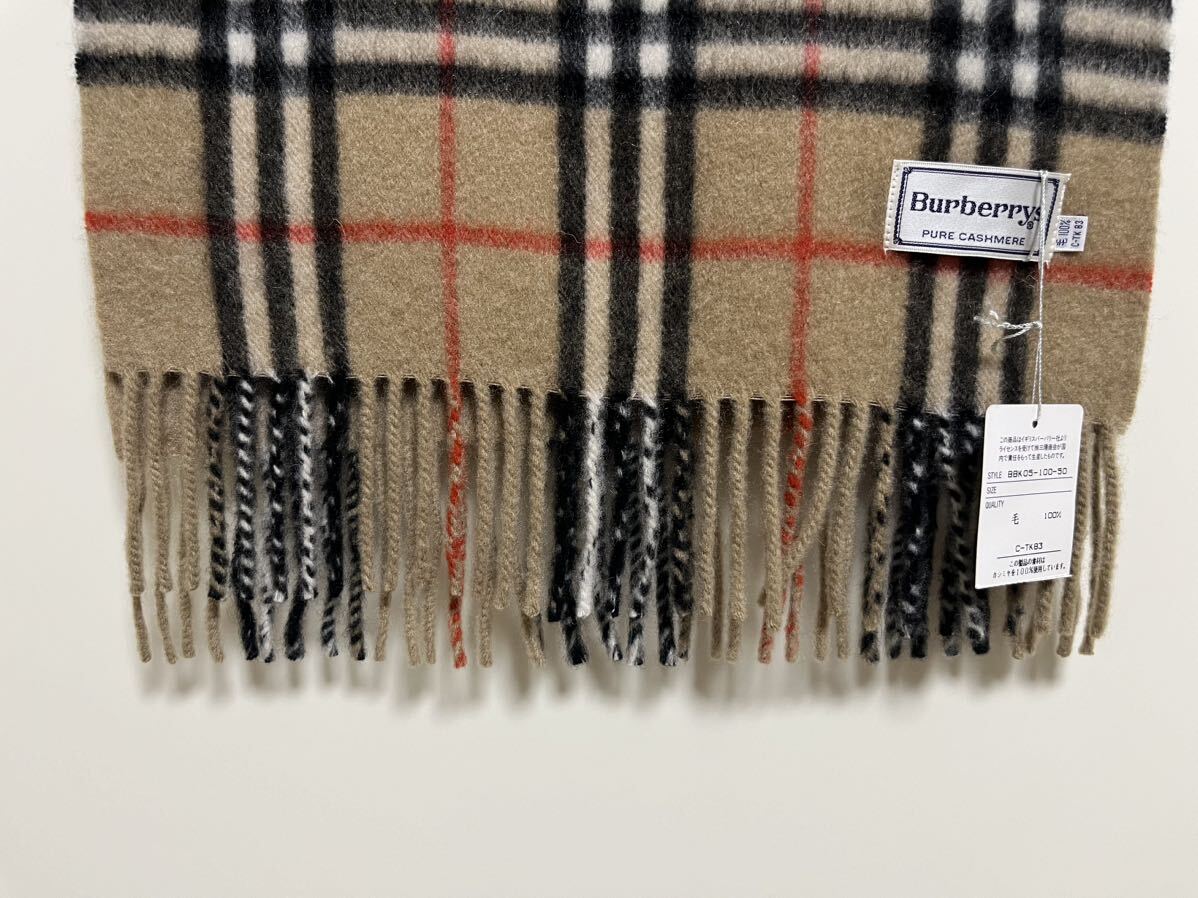 BURBERRY　バーバリー　マフラー　カシミア100％　タグ付き未使用品　キャメル　送料無料!!_画像7