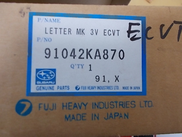 スバル　ストライプ LETTER MK 3V ECVT　部品番号91042KA870 91年 検）レックス ジャスティ_画像6