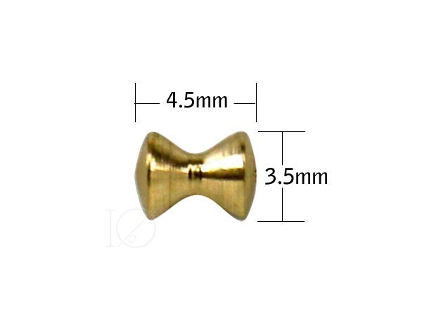 ★★ブラス ビーズ ダブルアイ ダンベル形状　Gold 50個セット Brass Beads 3.5mm DOUBLE EYES★★_画像2