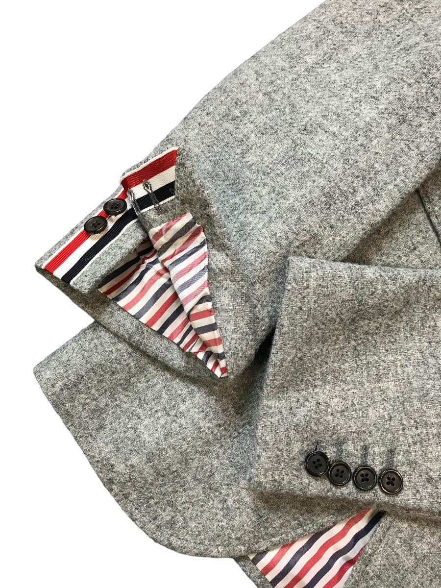 (D) 国内正規 THOM BROWNE トムブラウン 4BAR ウール ジャケット 00 グレー_画像2