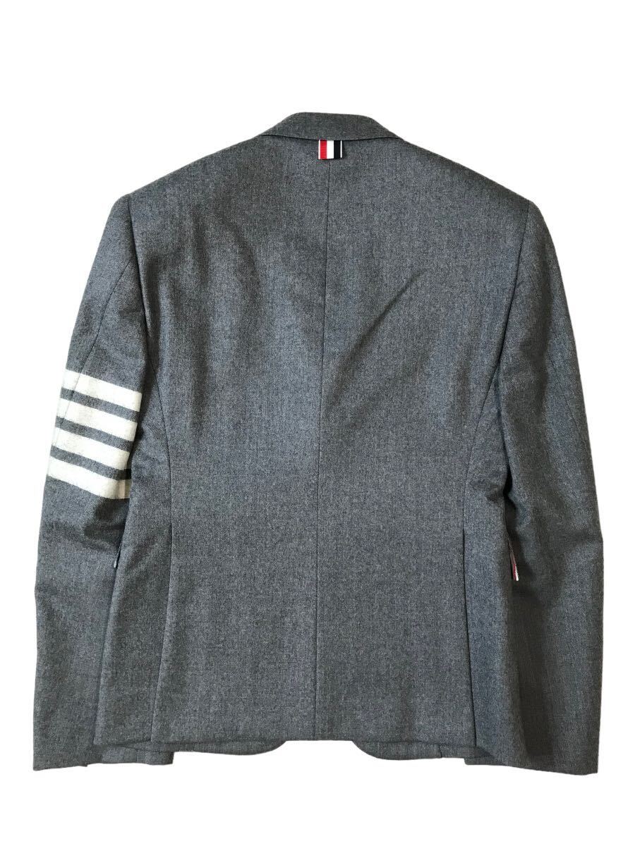 (D) 国内正規 THOM BROWNE トムブラウン 4BAR ウール ジャケット 00 グレー_画像5