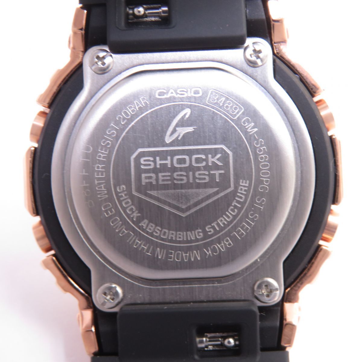 160s CASIO カシオ G-SHOCK GM-S5600PG-1JF ミッドサイズ メタルカバード クオーツ腕時計 ※中古_画像5