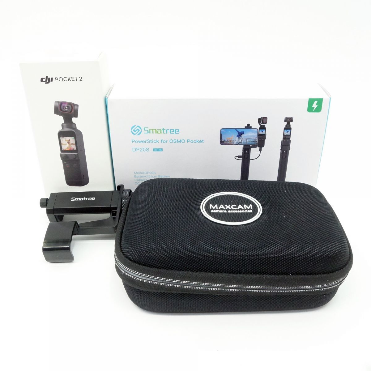 105 DJI POCKET 2 小型ジンバルカメラ OP2CP1 / Smatree DP20S 充電器 ハンドル セット ※中古の画像1