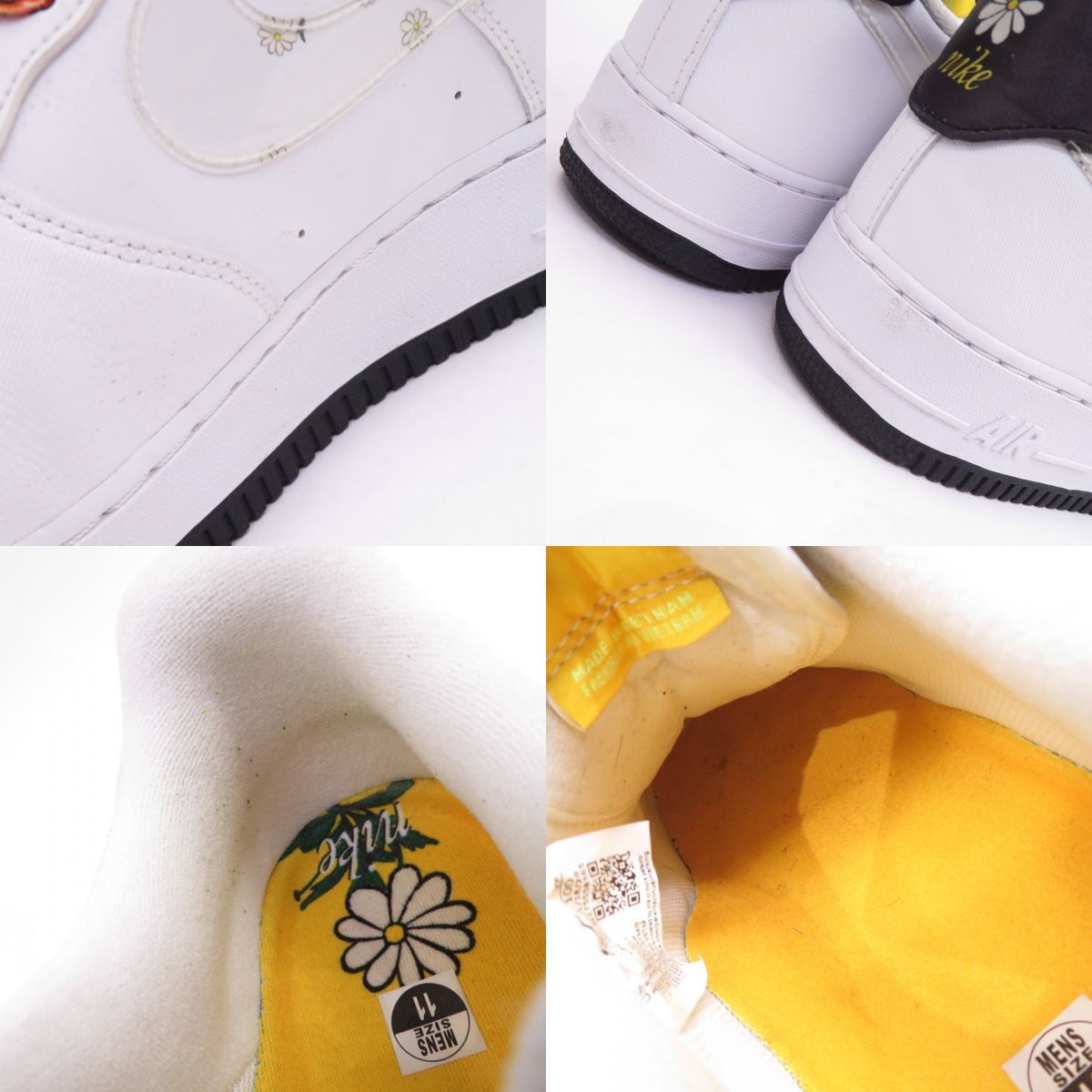 153s NIKE ナイキ AIR FORCE 1 ’07 LV8 Daisy Pack エアフォース CW5571-100 US11 29cm 箱有 ※中古_画像10