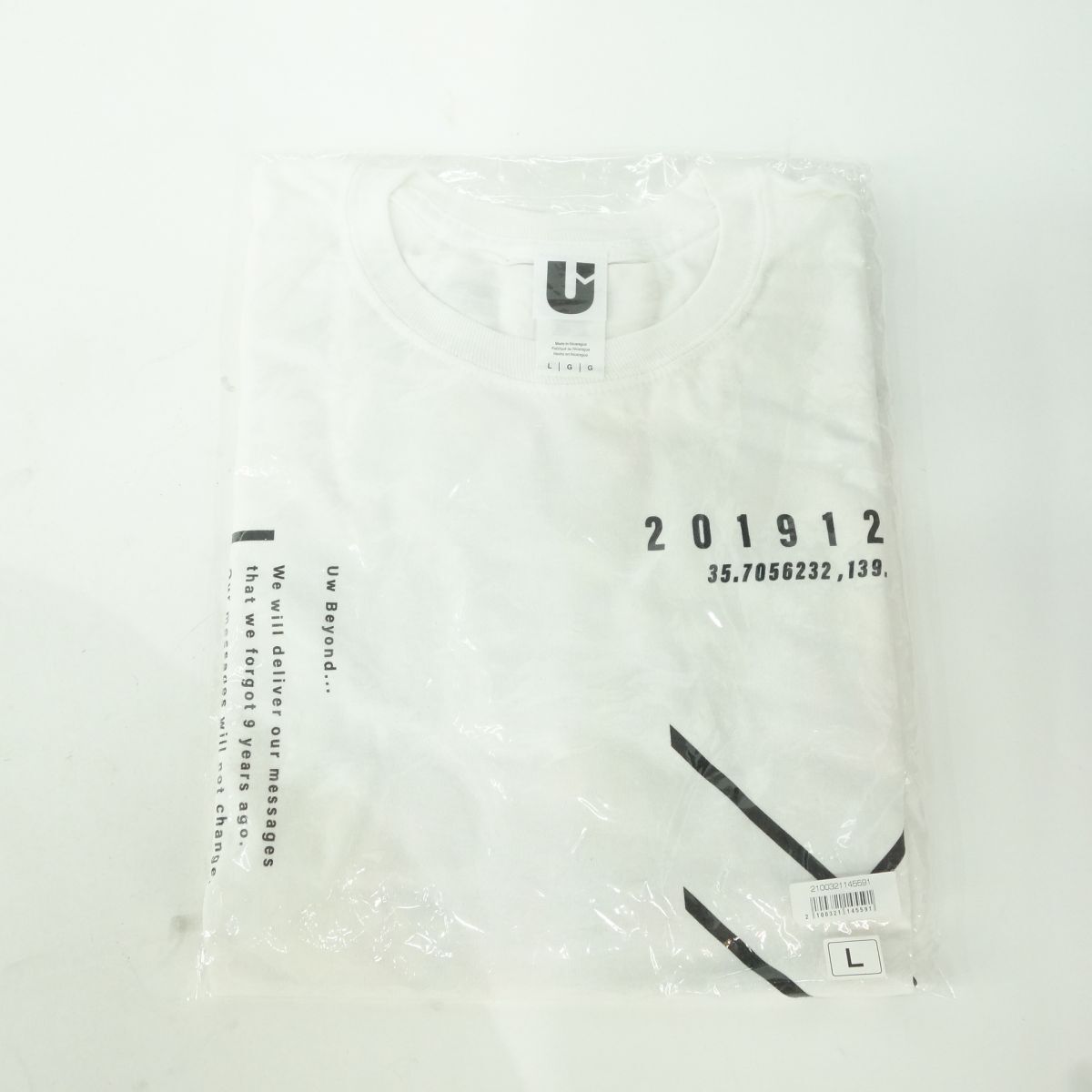 030 【未開封】UVERworld UNSER TOUR at TOKYO DOME Tシャツ ＆ ロングスリーブTシャツ Lサイズ ホワイト_画像2