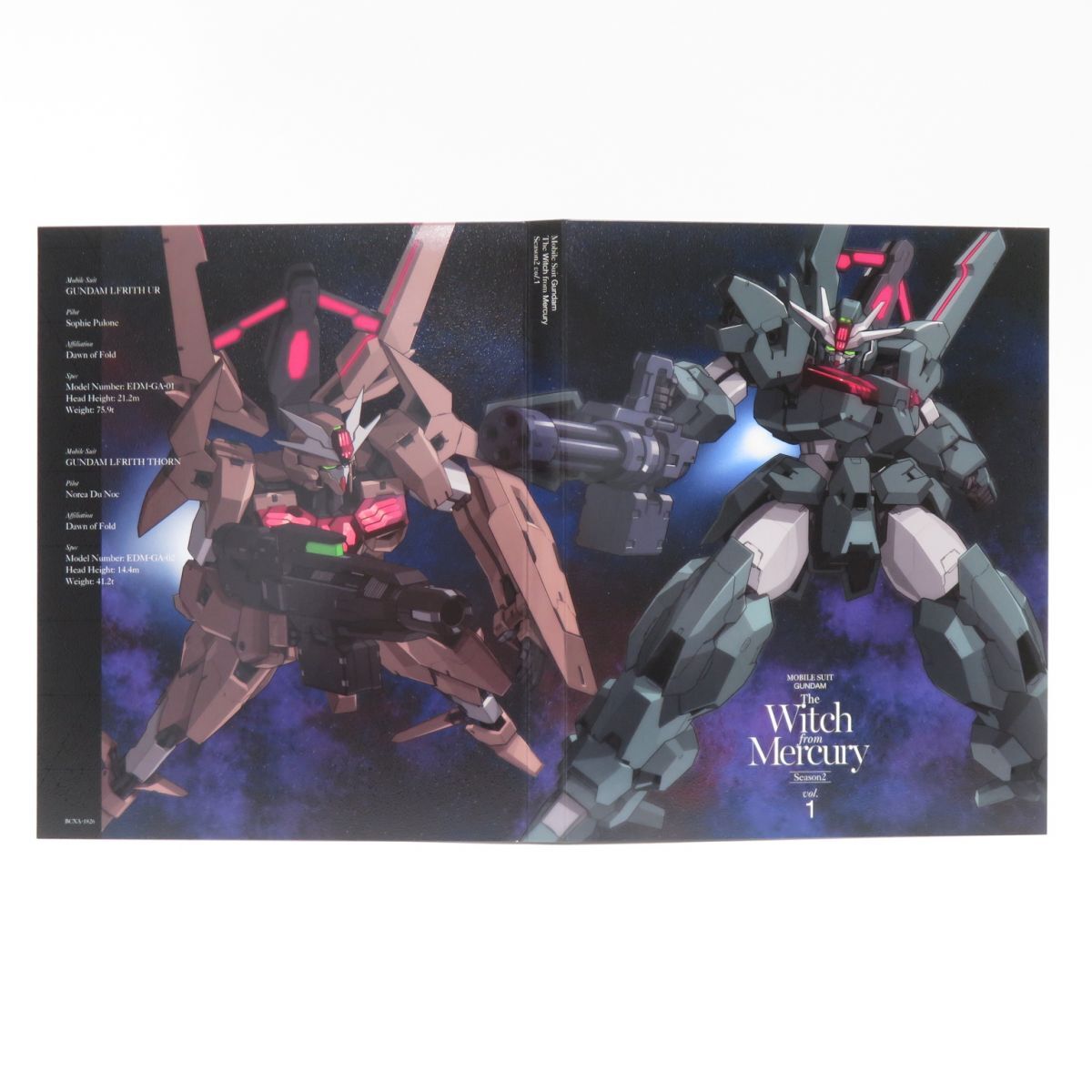 020 Blu-ray 機動戦士ガンダム 水星の魔女 Season2 vol.1 特装限定版 イラストカード収納フォルダ付き ※中古_画像4