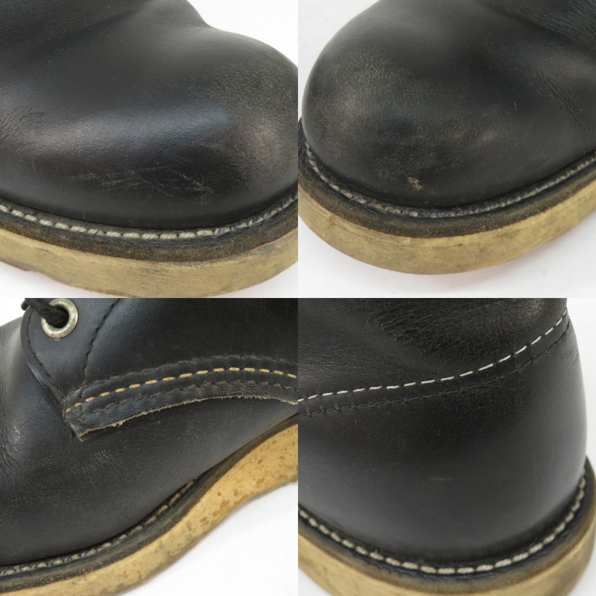 156 REDWING レッドウィング 8165 アイリッシュセッター プレーントゥ ブラック US8.5D 26.5cm 箱無し ※中古の画像8