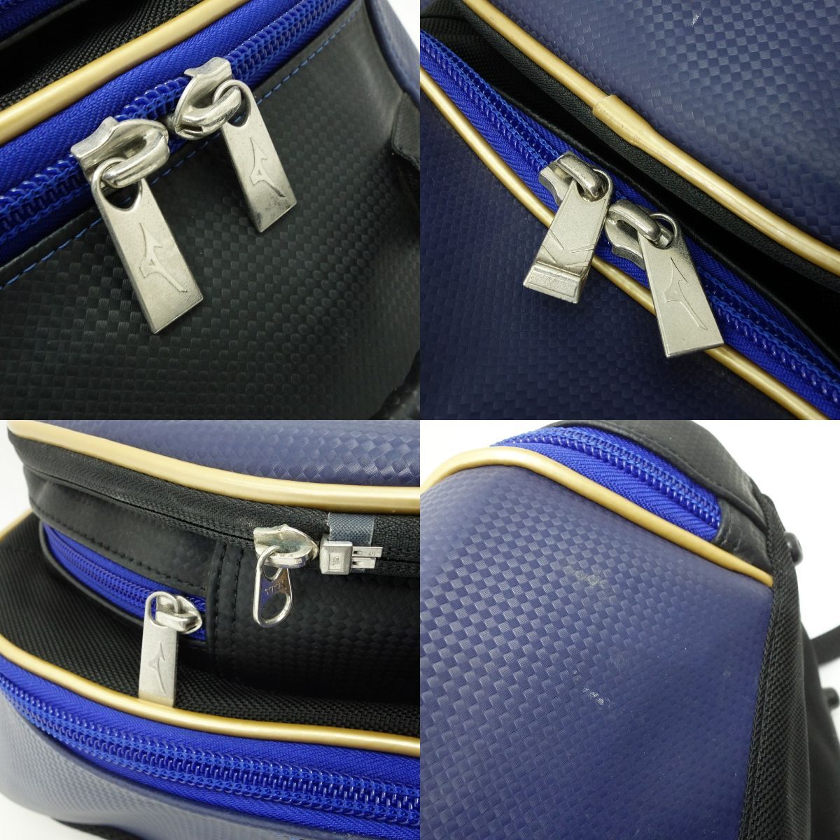 117 MizunoPro/ミズノプロ リュックサック 40L ネイビー バックパック 野球 アウトドア ※中古の画像8