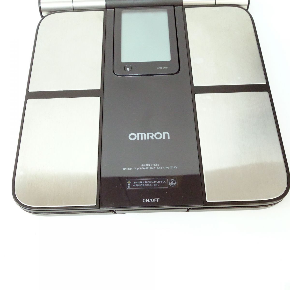 110 OMRON オムロン KRD-703T 体重体組成計 カラダスキャン 体重計 ブラック ※中古_画像4