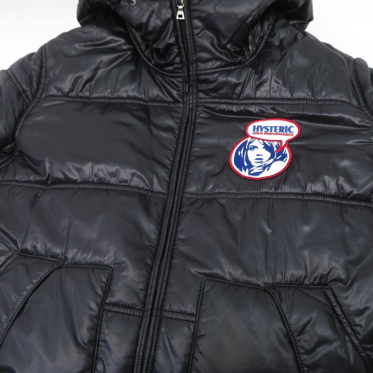 130s HYSTERIC GLAMOUR ヒステリックグラマー PRIMALOFT ワッペン付き プリマロフト 中綿 ジャケット 0213AB01 Lサイズ ※中古_画像4