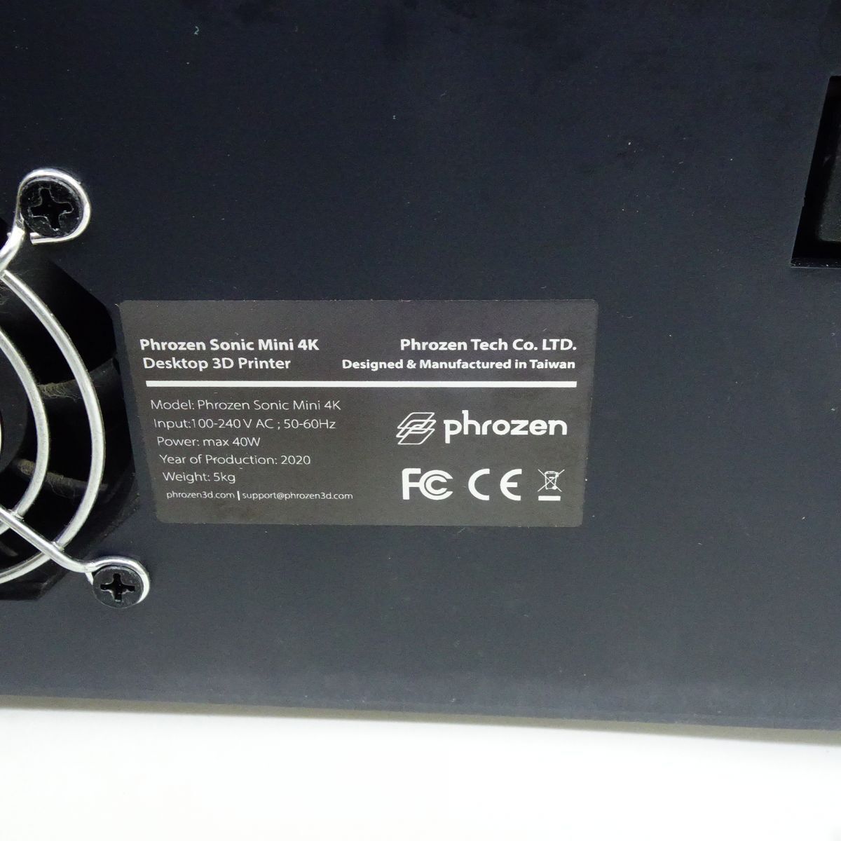 099 Phrozen 光造形式LCD 3Dプリンター Sonic Mini4K ビルドサイズ134×75×130mm【通電のみ】※中古/現状品の画像6