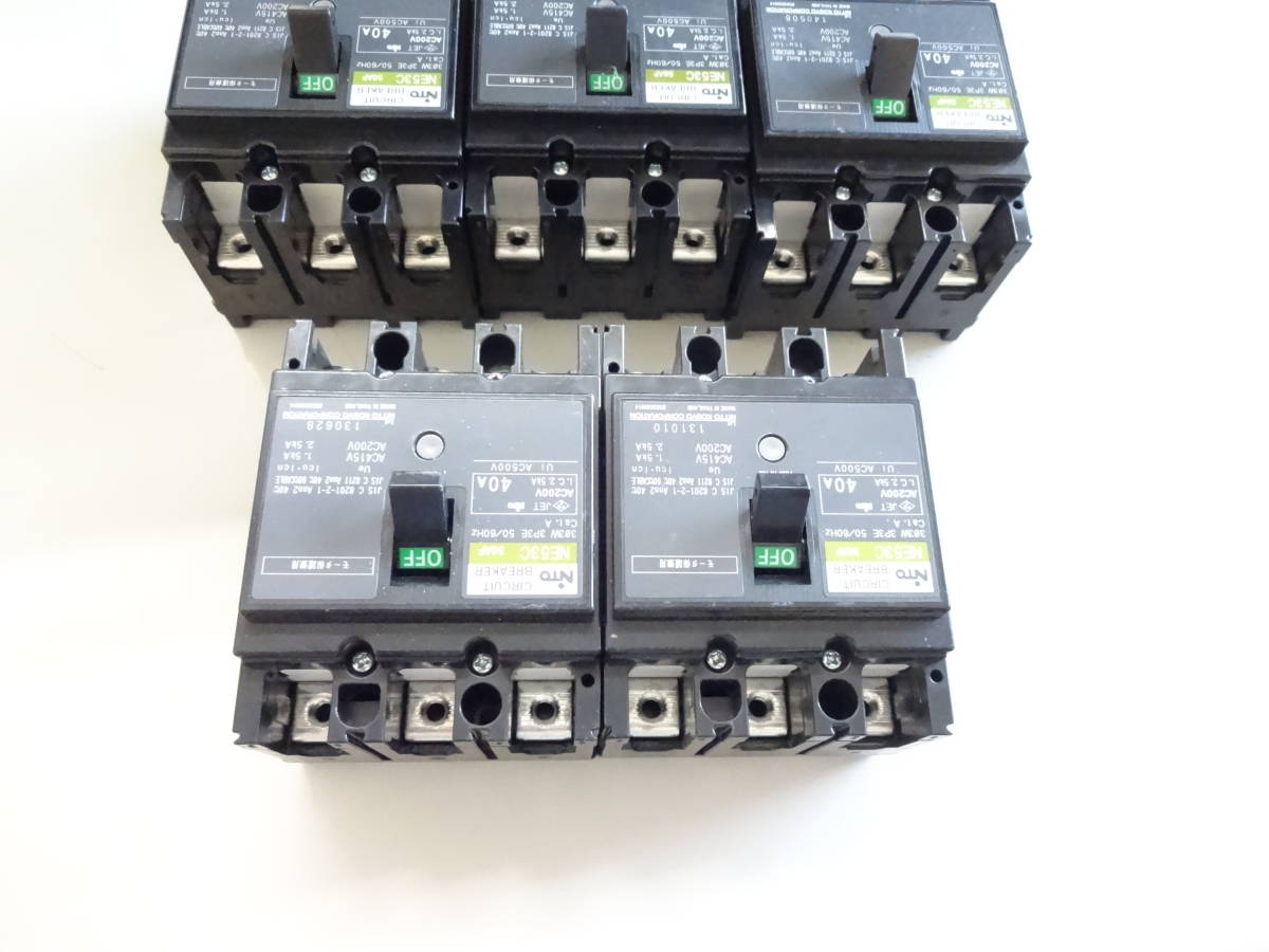  remainder barely NiTo motor protection combined use circuit breaker NE53C 3P3E 40A 5 piece set used ②