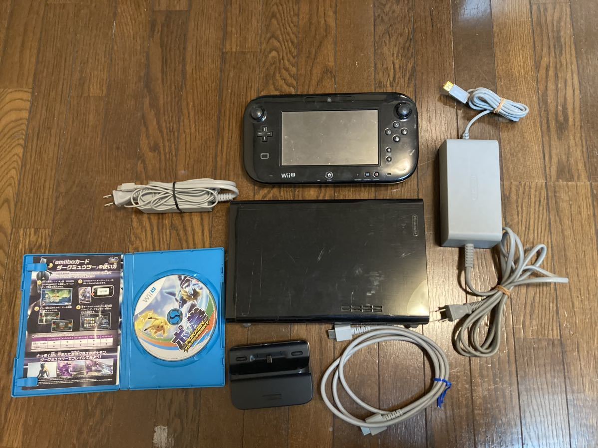 【動作確認済・送料込み】WiiU３２G プレミアムセット　ポッ券のソフト付き_画像1