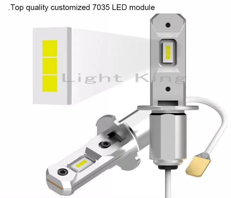 6000LM 24V 汎用 緑色 100W級 H3 LED フォグランプ グリーン NEWエルフ 07エルフ エルフ デュトロ 超低PMエルフ ファイター レンジャープロの画像5