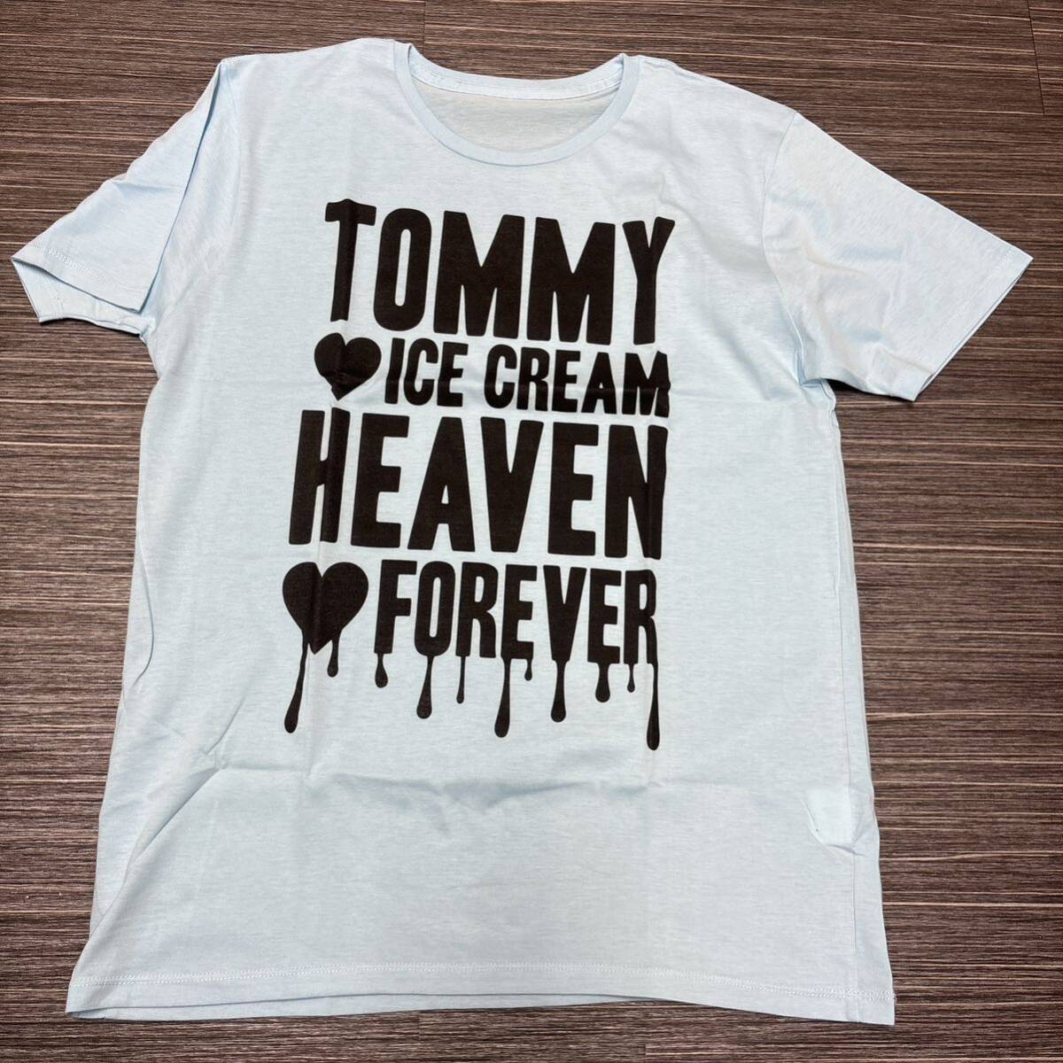  unused * Tommy *feb Rally Tommy february 6/heavenly/ Tommy hevun Lee / short sleeves Bick T-shirt / light blue / blue / light blue / goods *566-3