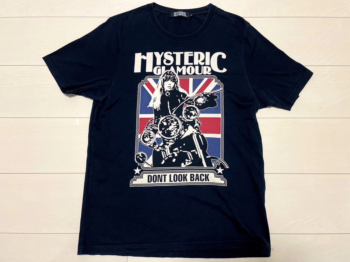 HYSTERIC GLAMOUR ヒステリックグラマー　Ｌ　名作　バイクガール Tシャツ　ヴィンテージ NO.00984_画像1