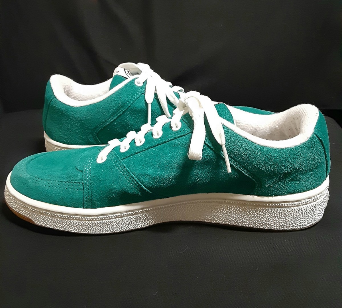 VANS バンズ USA スウェード skateboard shoes スケートボード シューズ ヴィンテージ スニーカー 緑 グリーン GREEN (26cm ~ 26.5cm)_画像4