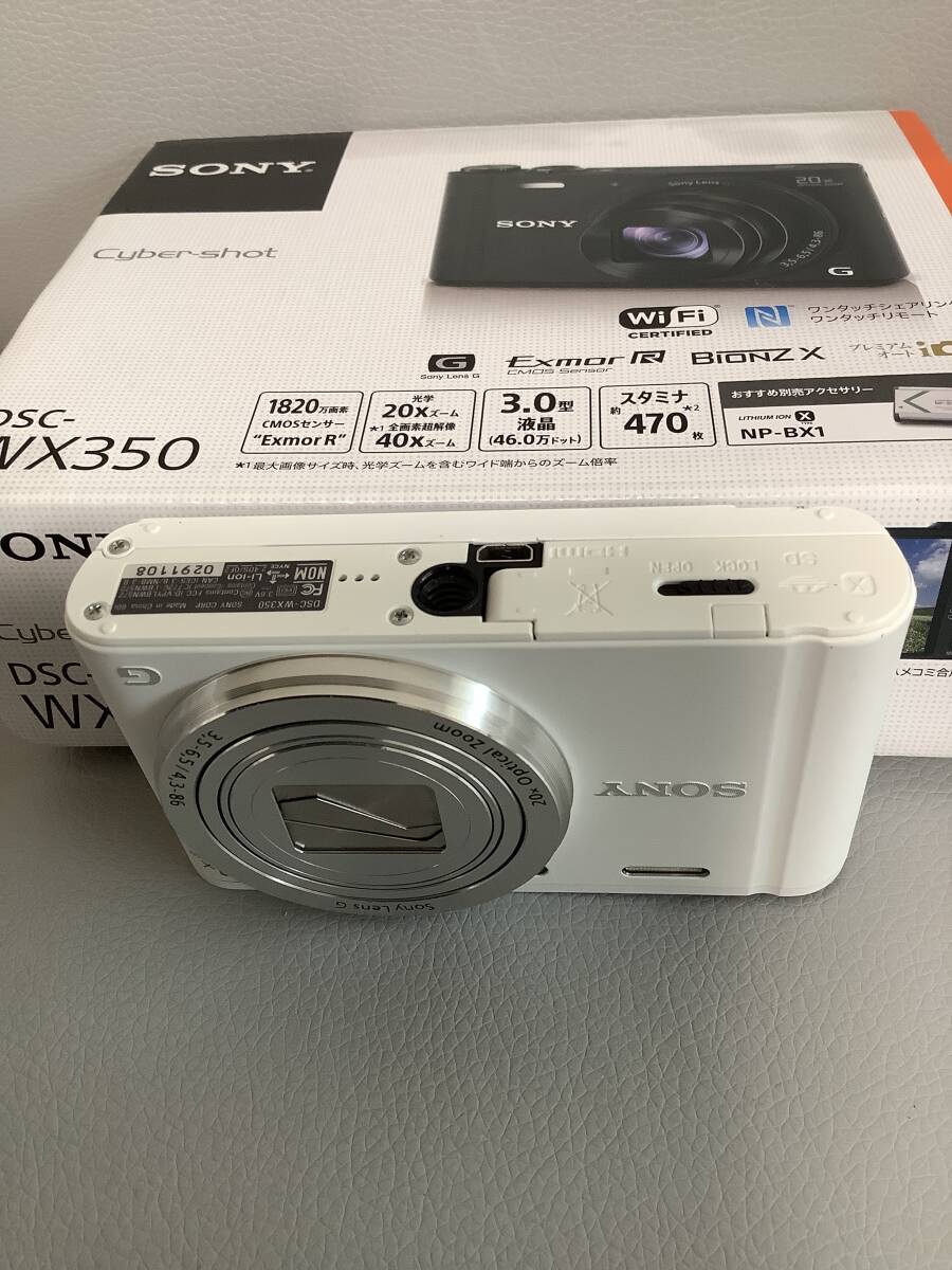 Sony ソニー　デジタルカメラ　サイバーショット DSC-WX350/W （ホワイト）動作品　箱付属品あり_画像4