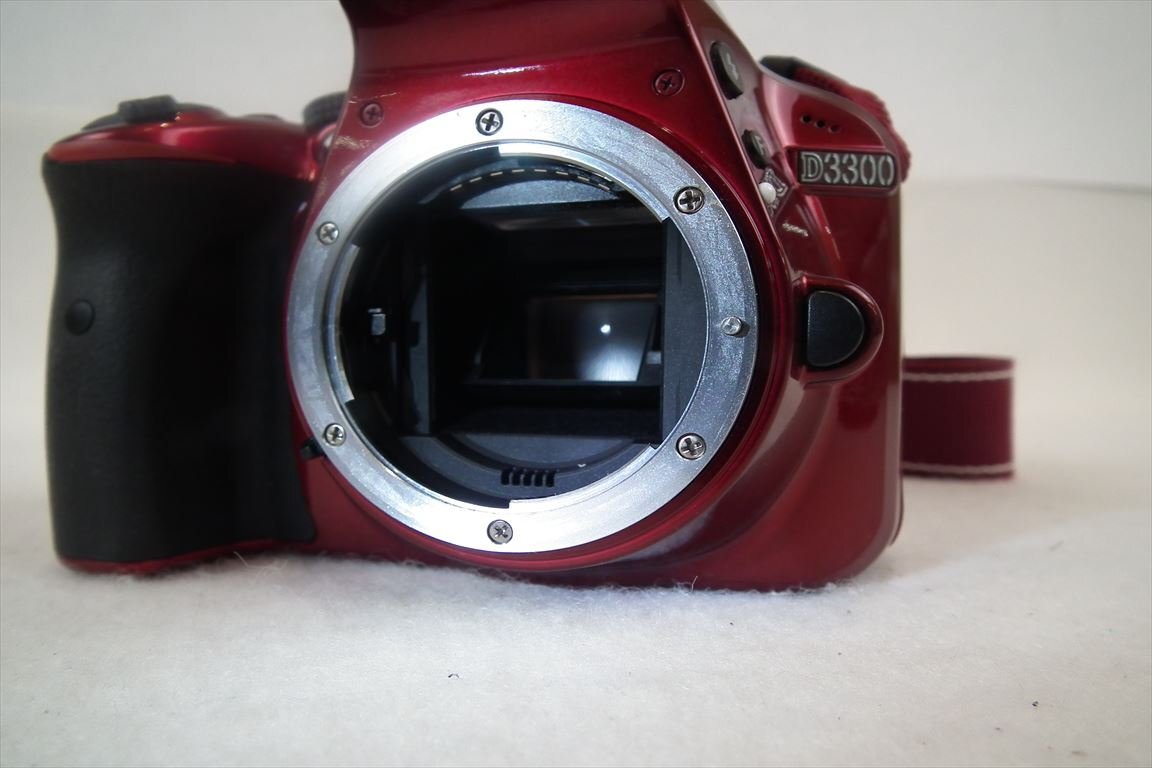 ☆ Nikon ニコン D3300 18-55 VR II KIT RED デジタル一眼レフカメラ 動作確認済 中古 240207M4546_画像3