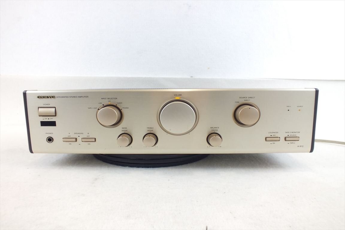 ☆ ONKYO オンキョー A-912 アンプ 音出し確認済 中古 240307A5034_画像2