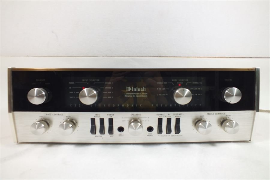 □ McIntosh マッキントッシュ C22 プリアンプ 音出し確認済 中古 現状品 240206H2357の画像2