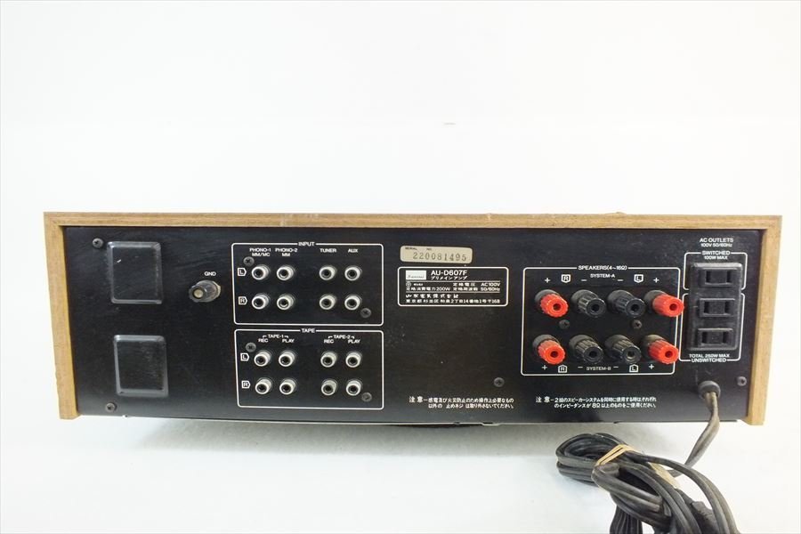 ◆ SANSUI サンスイ AU-D607F アンプ 中古 現状品 240309M5133_画像9