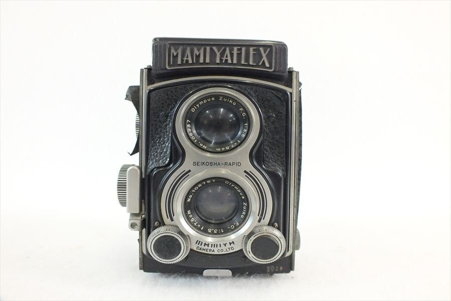 ◆ Mamiya マミヤ MAMIYAFLEX 二眼レフカメラ Zuiko 3.5 7.5cm 中古 現状品 240209G3465