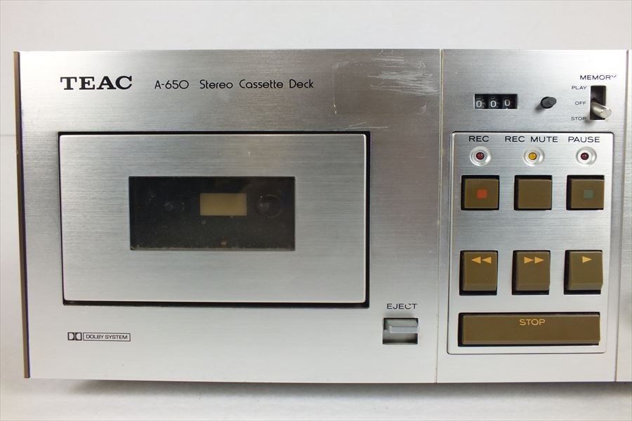 ★ TEAC ティアック A-650 カセットデッキ 中古 現状品 220101N3109_画像2