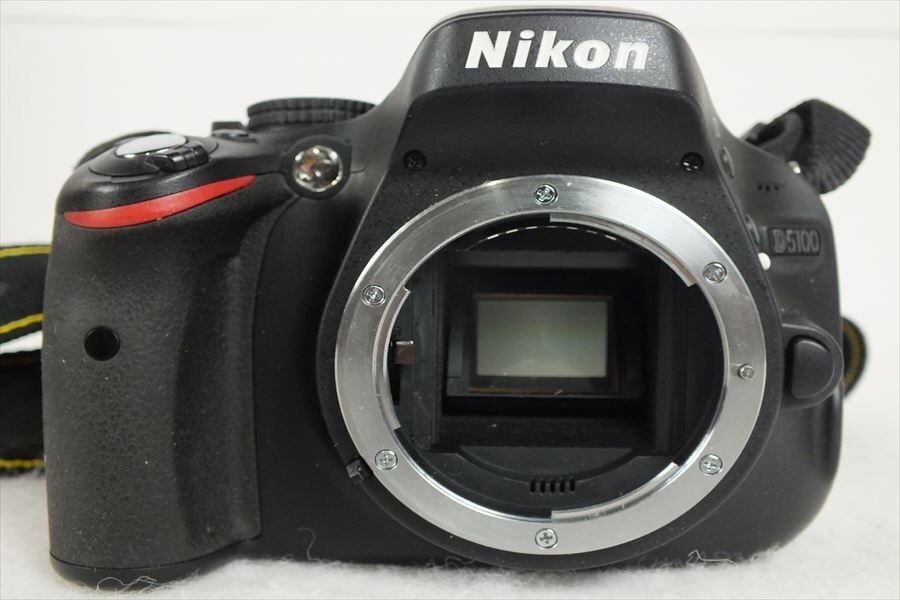 ★ Nikon ニコン D5100 デジタル一眼レフ 18-55mm 1:3.5-5.6G 55-300mm 1:4.5-5.6G レンズAF動作確認済 中古 現状品 240301N3138_画像2