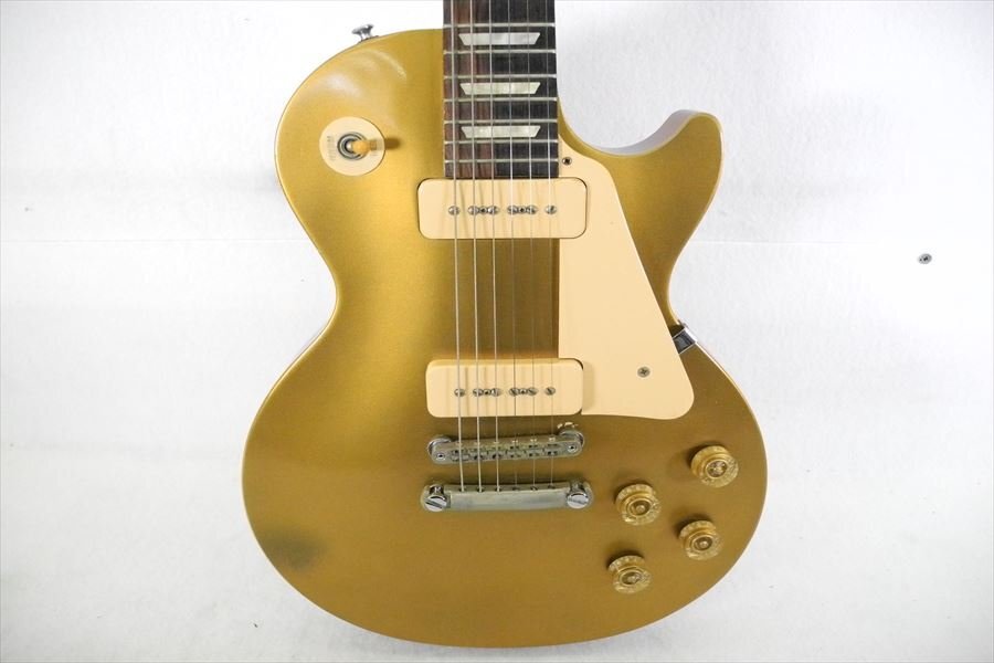 ▼ Gibson ギブソン Les Paul Studio '50s Tribute P-90 Worn Gold Top 2011年製 ギター 103911579 中古 現状品 240305A1113_画像1