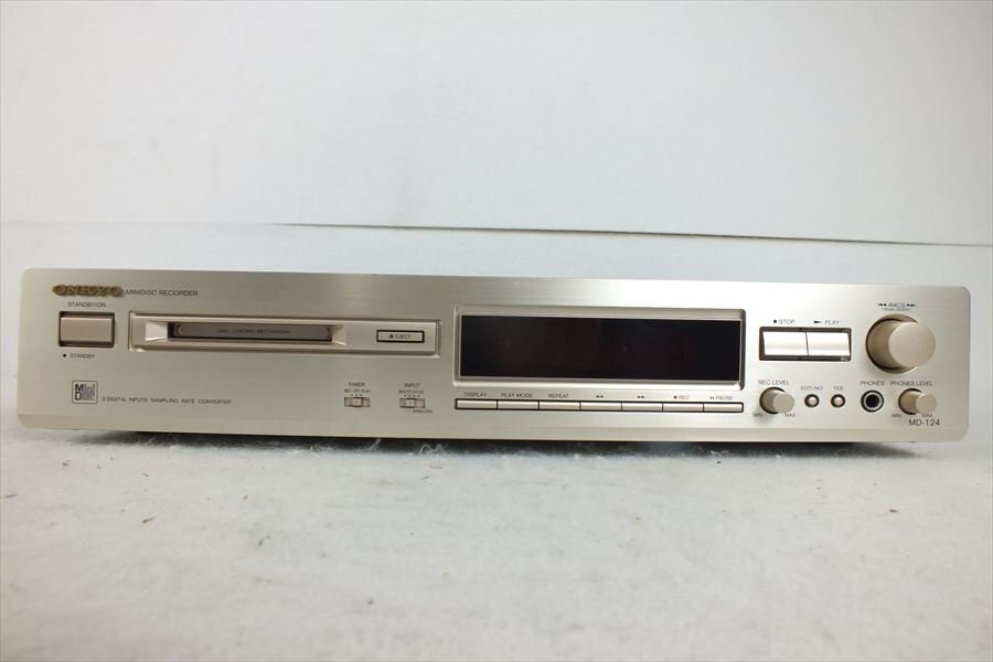 ★ ONKYO オンキョー MD-124 MDデッキ 音出し確認済 中古 現状品 240301Y8327の画像2