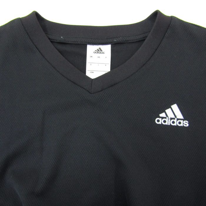 アディダス 半袖Tシャツ ロゴT Vネック スポーツウエア メンズ Lサイズ ブラック adidas_画像4