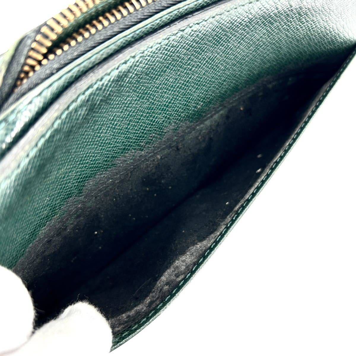 1円《 正規品・高級 》LOUIS VUITTON バイカル タイガ エピセア M30184 セカンドバッグ クラッチバッグ ビジネス グリーン メンズ レザー_画像10