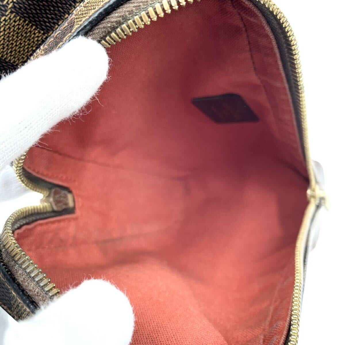 《 正規品・美品 》LOUIS VUITTON ルイヴィトン ジェロニモス ボディ ショルダーバッグ メンズ レザー シリアルあり 斜め掛け ブラウンの画像7