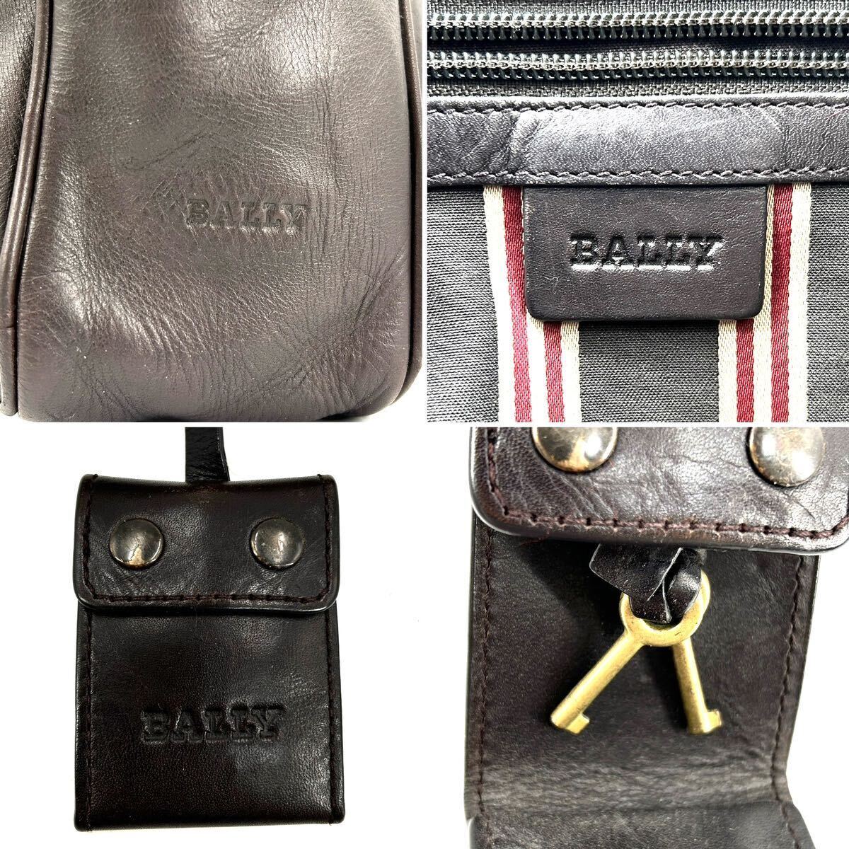 1 иен { стандартный товар * прекрасный товар }BALLY Bally портфель портфель мужской кожа to дождь spo ting Brown A4 PC* юг столица таблеток с ключом 