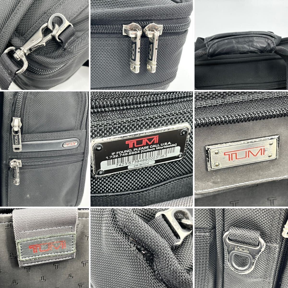 1円《 正規品 》TUMI トゥミ 3way ビジネスバッグ リュック メンズ 大容量 2室 バリスティックナイロン レザー A4 PC◎ 多収納 通勤 黒_画像10