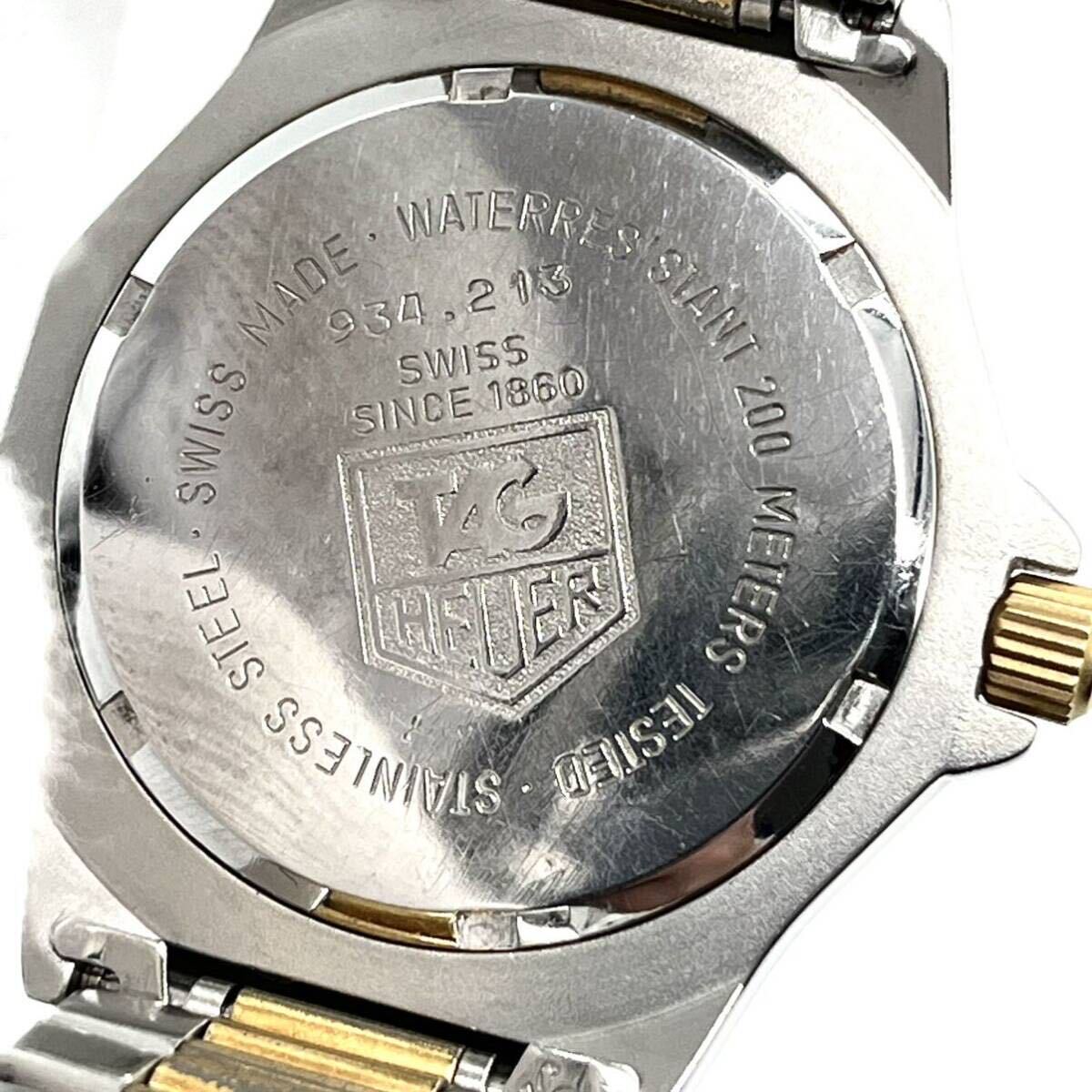 1円《 稼動品・定価20万 》TAG HEUER タグホイヤー メンズ 腕時計プロフェッショナル デイト 3000シリーズ 希少 ゴールド シルバー 防水の画像8