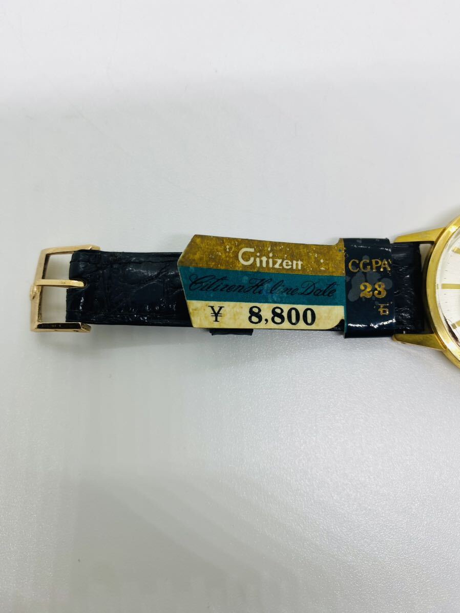 希少　CITIZEN シチズン hi-line dateハイラインデイト　手巻き式 腕時計 HLD15801 デッドストック　動作品　(29)_画像4