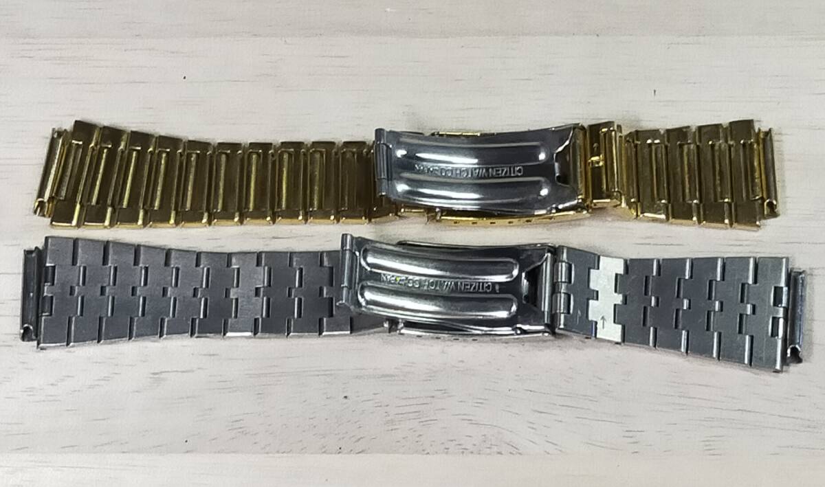 廃業時計店 中古現状品 シチズンクリストロン用金属ベルト他２本セット Vintage CITIZEN watch bracelets_画像6